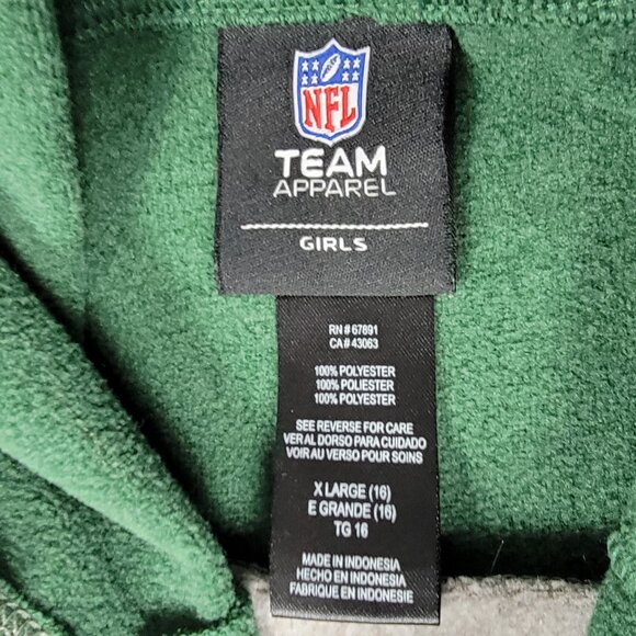 Girl's NFL Apparel Green Bay Packers Football Grey Green Pullover Hoodie - XL - Picture 10 of 10